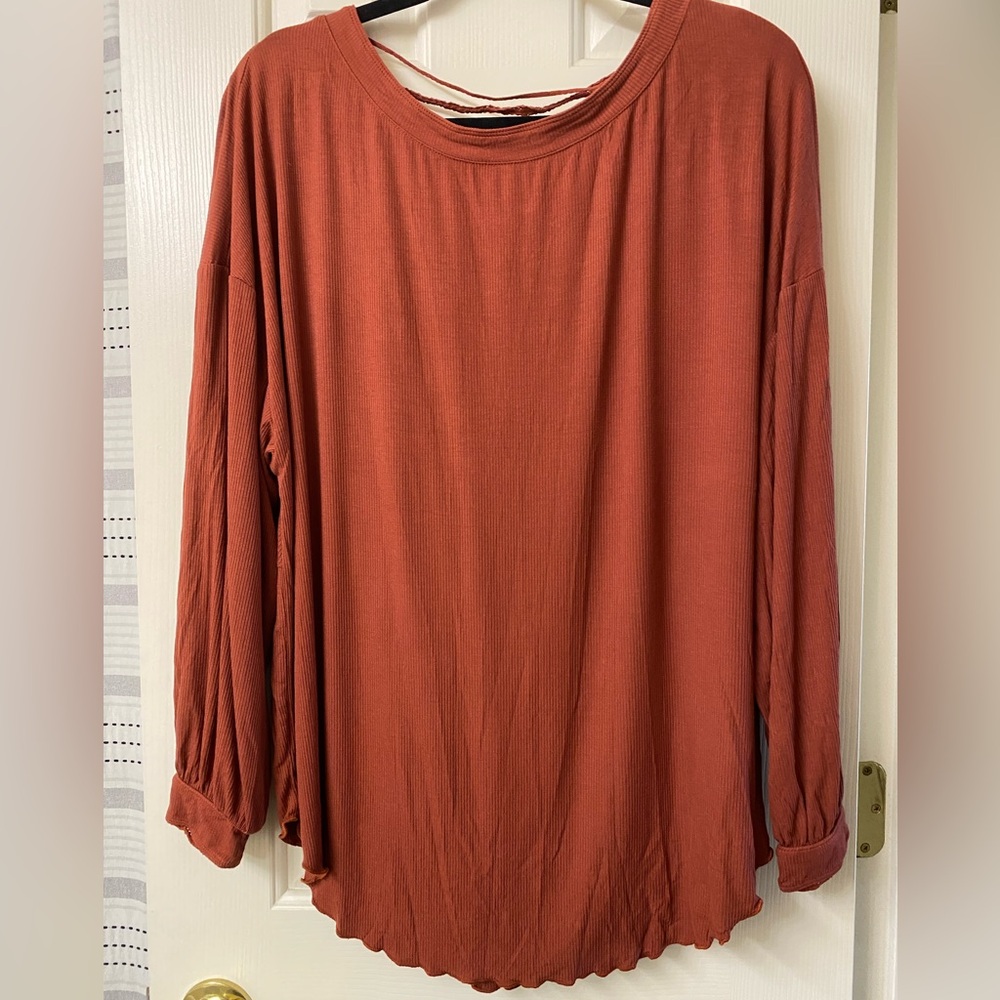 Free People Shimmy Shake Knit Long Sleeve Top Size  Small
